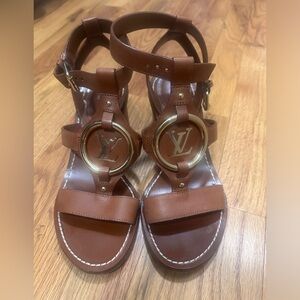 Photos Uploaded! - Authentic Louis Vuitton Faro Sandals Color Cognac. Size 38